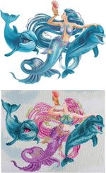 将图片加载到图库查看器，Diamond Art® Mermaid &amp; Friends Diamond Art Kit – 47cm x 37cm
