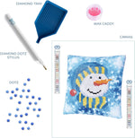 Load image into Gallery viewer, Diamond Dotz Cushion Kit® Snowman Cap – 18cm x 18cm
