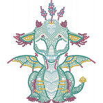 Load image into Gallery viewer, Diamond Dotz Box® Ariel The Baby Dragon Diamond Art Kit – 22cm x 22cm
