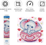 Load image into Gallery viewer, Diamond Dotz® Charity Elephant Diamond Painting Kit – 30cm x 30cm
