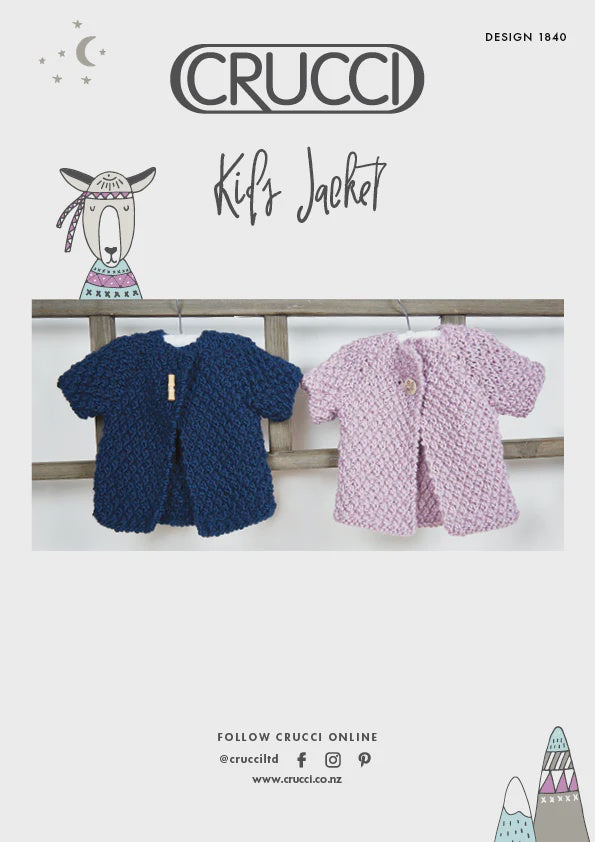 Knitting Pattern - 1840 Kids Artisan Cardigans