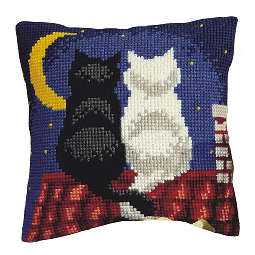 Stamped Tapestry /Cross Stitch Cushion Kit - Cat in a Window