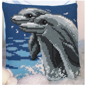 Stamped Tapestry /Cross Stitch Cushion Kit - Dolphin