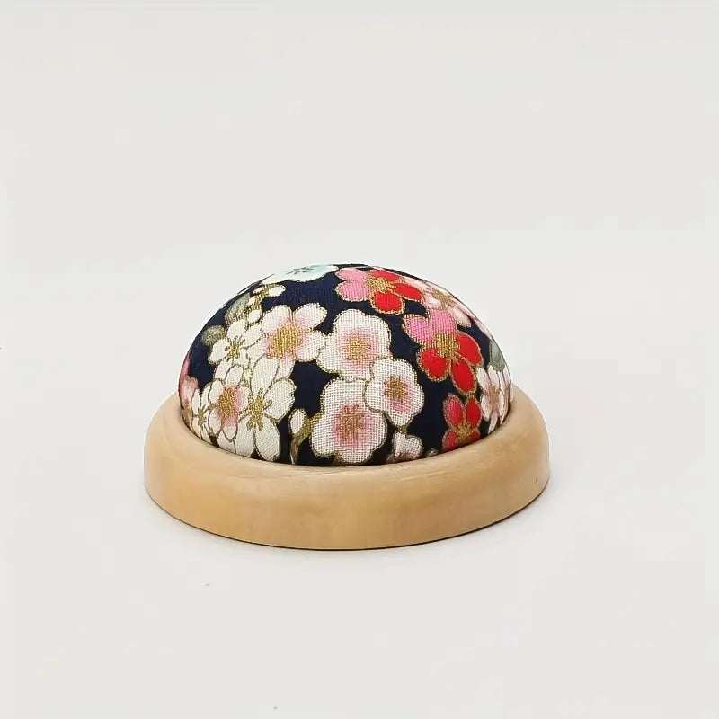 Pin Cushion with Wooden Base