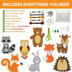 Load image into Gallery viewer, Felt Sewing Kit Jungle Animals
