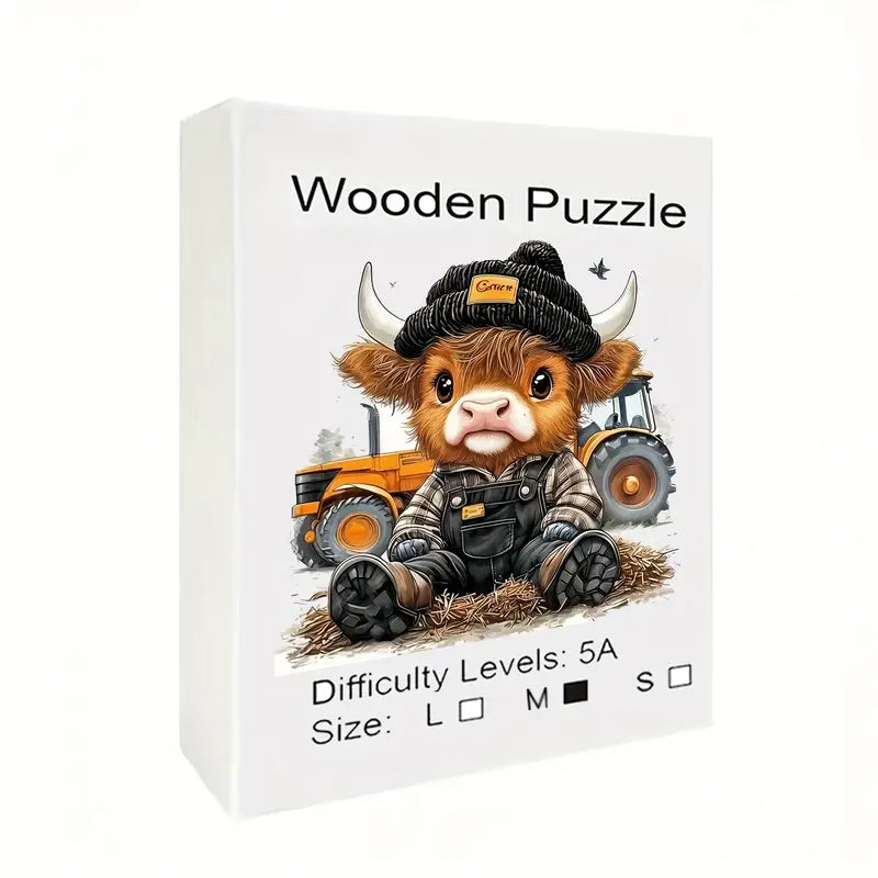 Wooden Puzzle - Muddy Boots & Big Wheels