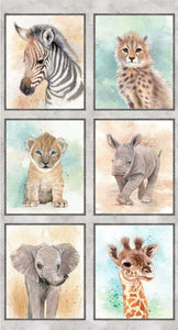 Baby Safari Animals Panel