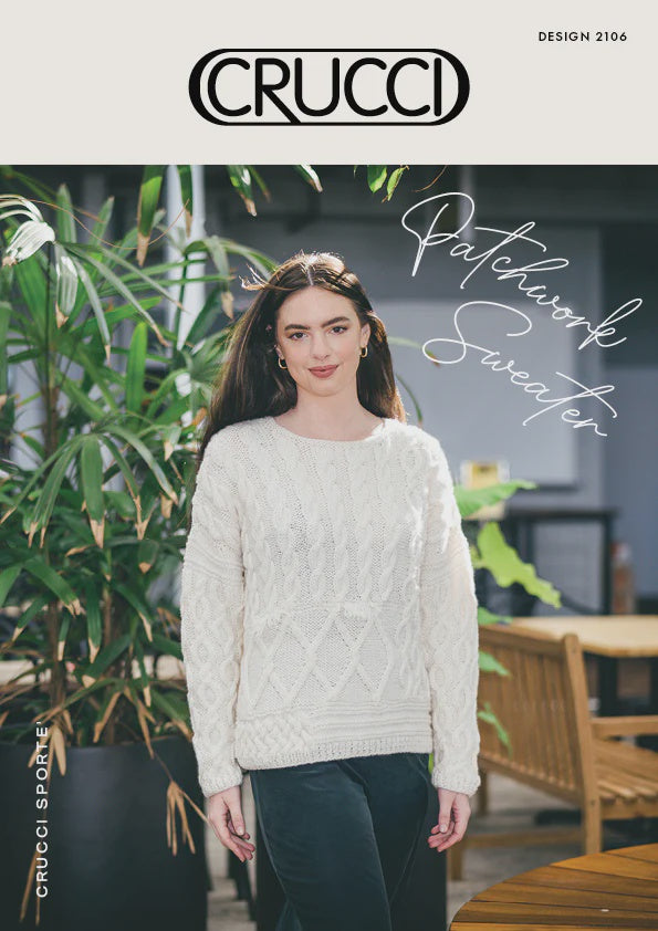 Knitting Pattern - 2106 Patchwork Sweater Ladies 14Ply