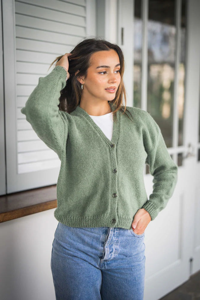 Knitting Pattern - 2307 Box V Cardigan 8Ply