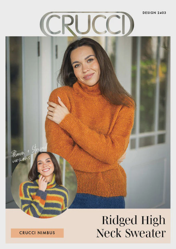 Knitting Pattern - 2403 Nimbus Ridge High Neck Sweater