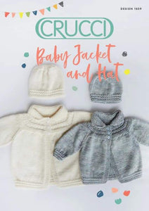 Knitting Pattern - 1859 Baby Jacket & Hat 8ply