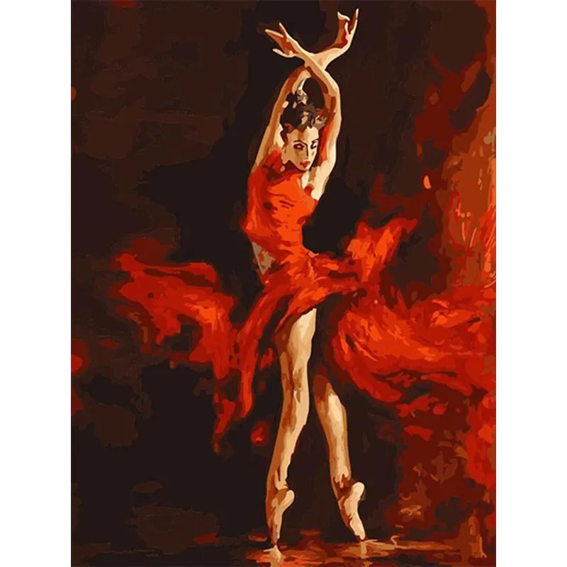 Paint by Number - Ballerina on Fire