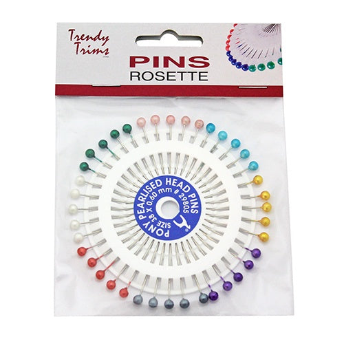Trendy Rosette Pearl head Pins