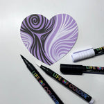 将图片加载到图库查看器，Brush Tip Acrylic Paint Pens - Black &amp; White - (0.5 -8mm)
