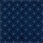 将图片加载到图库查看器，Sashiko Printed Cloth -  Navy 31x31cm

