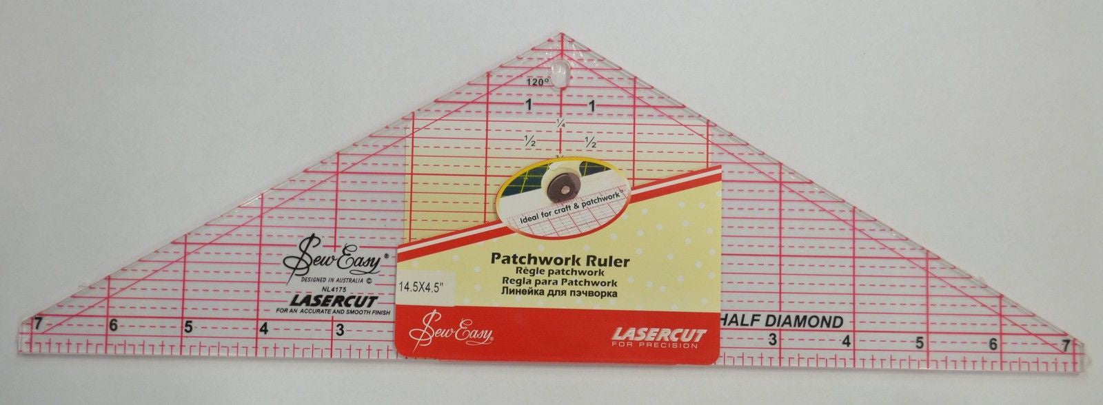 Sew Easy Patchwork Ruler 1/2 Diamon 14.5"x4.5"