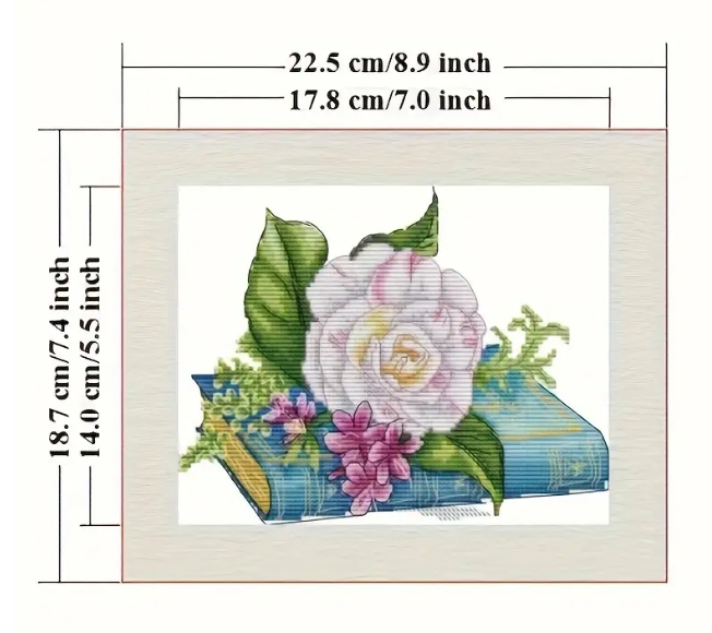 Stamped Cross Stitch Kit - Floral Grace 14CT