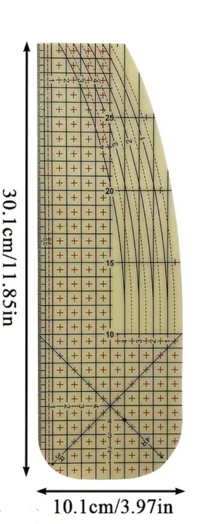 Hot Ironing Ruler 10cm x 30cm