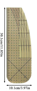 Hot Ironing Ruler 10cm x 30cm
