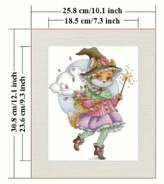 Stamped Cross Stitch Kit - Starry Spellweaver 14CT