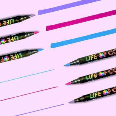 Brush Tip Acrylic Paint Pens - Twilight Tones (6)