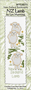NZ Cross Stitch Bookmark - NZ Lamb