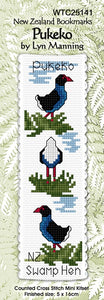 NZ Cross Stitch Bookmark - Pukeko
