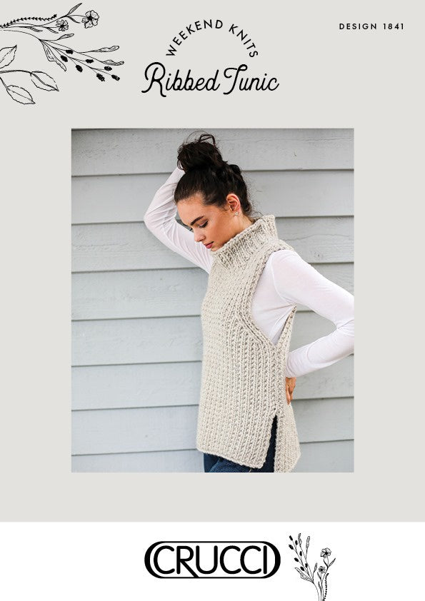 Knitting Pattern  - 1841 Ribbed Tunic  18ply