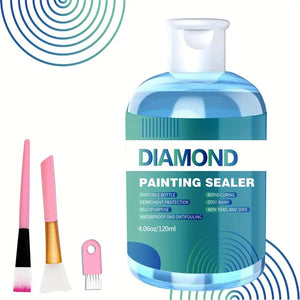 Diamond Art & Puzzle Sealer 120ml+ 3 Brushes