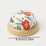 Load image into Gallery viewer, Pin Cushion with Wooden Base
