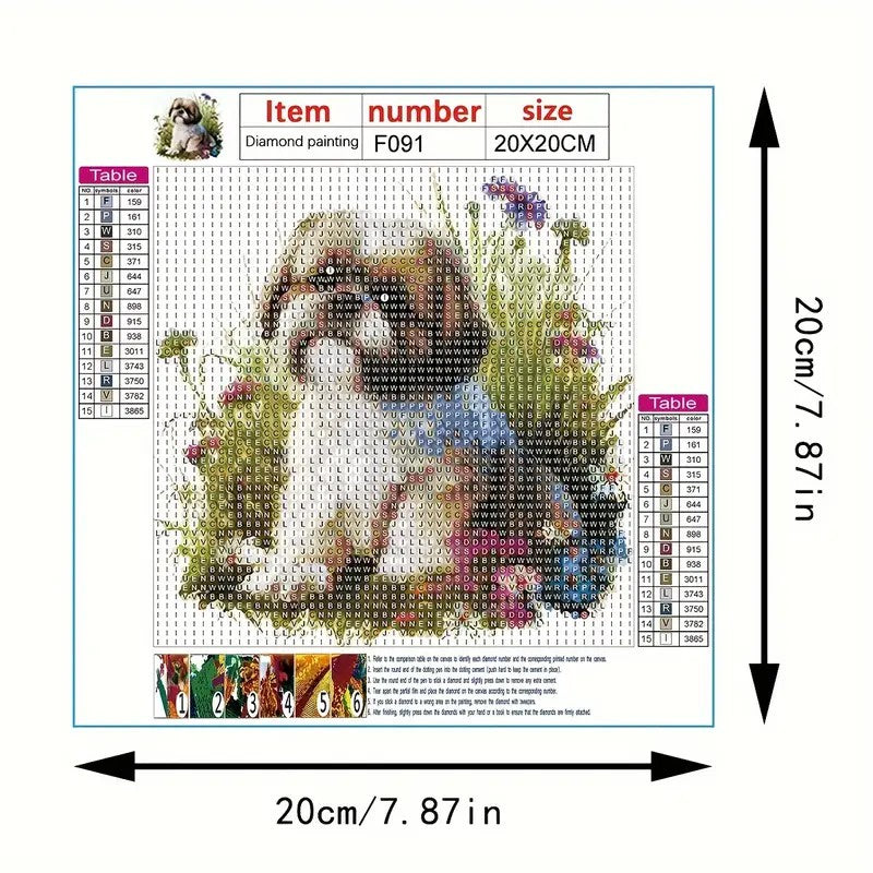 Shih Tzu Diamond Art 20cm x 20cm