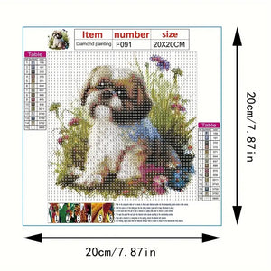 Shih Tzu Diamond Art 20cm x 20cm