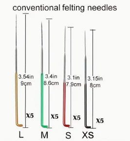 Felting Needles  Triangular 4  Sizes