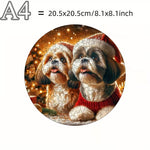 Load image into Gallery viewer, Wooden Puzzle - Shih Tzu Christmas
