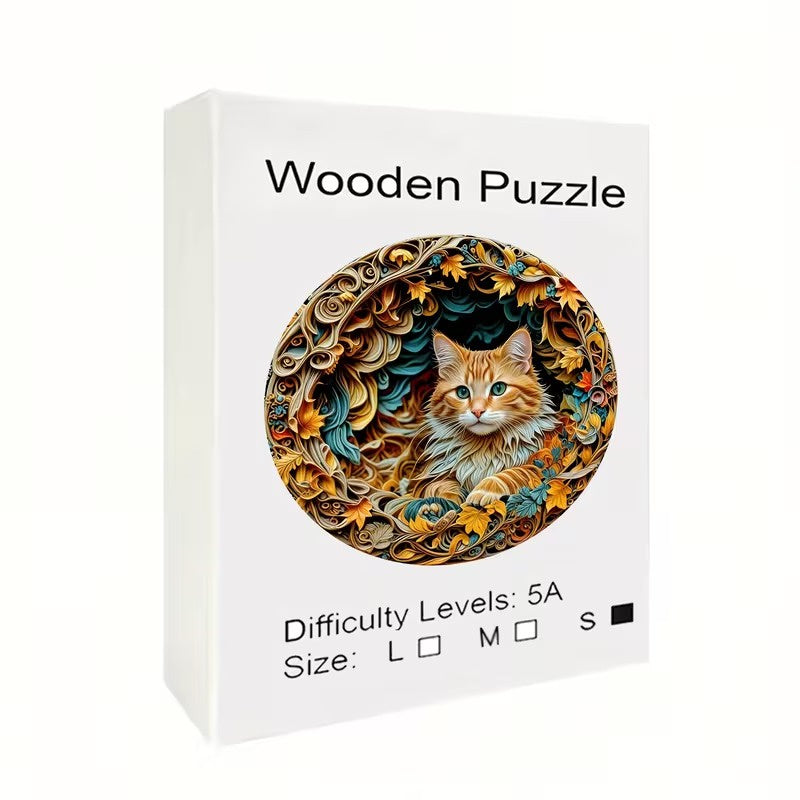 Wooden Puzzle - Paws and Serenity
