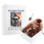 Load image into Gallery viewer, Wooden Puzzle - Boxer Santa
