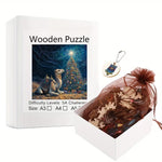 Load image into Gallery viewer, Wooden Puzzle - Starry Camel Night
