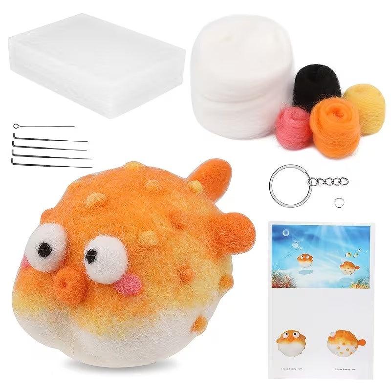 Needle Felting - Puffer Fish
