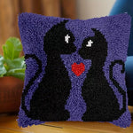 Load image into Gallery viewer, Latch Hook Cushion Kit - Black Cats
