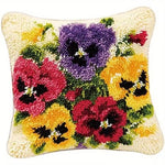 Load image into Gallery viewer, Latch Hook Cushion Kit- Pansies
