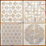 Load image into Gallery viewer, Templates &amp; Stencils for Sashiko - 4 pcs

