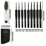 将图片加载到图库查看器，Crochet Hook Set + Case  9 Sizes - Black
