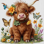 Load image into Gallery viewer, Stamped Cross Stitch - Butterfly Cow

