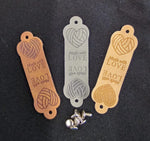 Load image into Gallery viewer, Faux Leather "Made with Love" Craft Labels – Pack of 3
