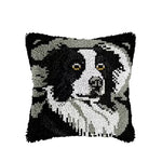 将图片加载到图库查看器，Latch Hook Cushion Kit - Border Collie Monochrome
