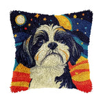 Load image into Gallery viewer, Latch Hook Cushion Kit - Shih Tu Starry Night
