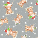 将图片加载到图库查看器，Highlands &amp; Robins -Highland Cow Cotton Fabric
