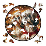 Load image into Gallery viewer, Wooden Puzzle - Shih Tzu Christmas
