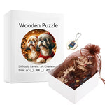 Load image into Gallery viewer, Wooden Puzzle - Shih Tzu Christmas
