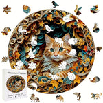 Load image into Gallery viewer, Wooden Puzzle - Paws and Serenity
